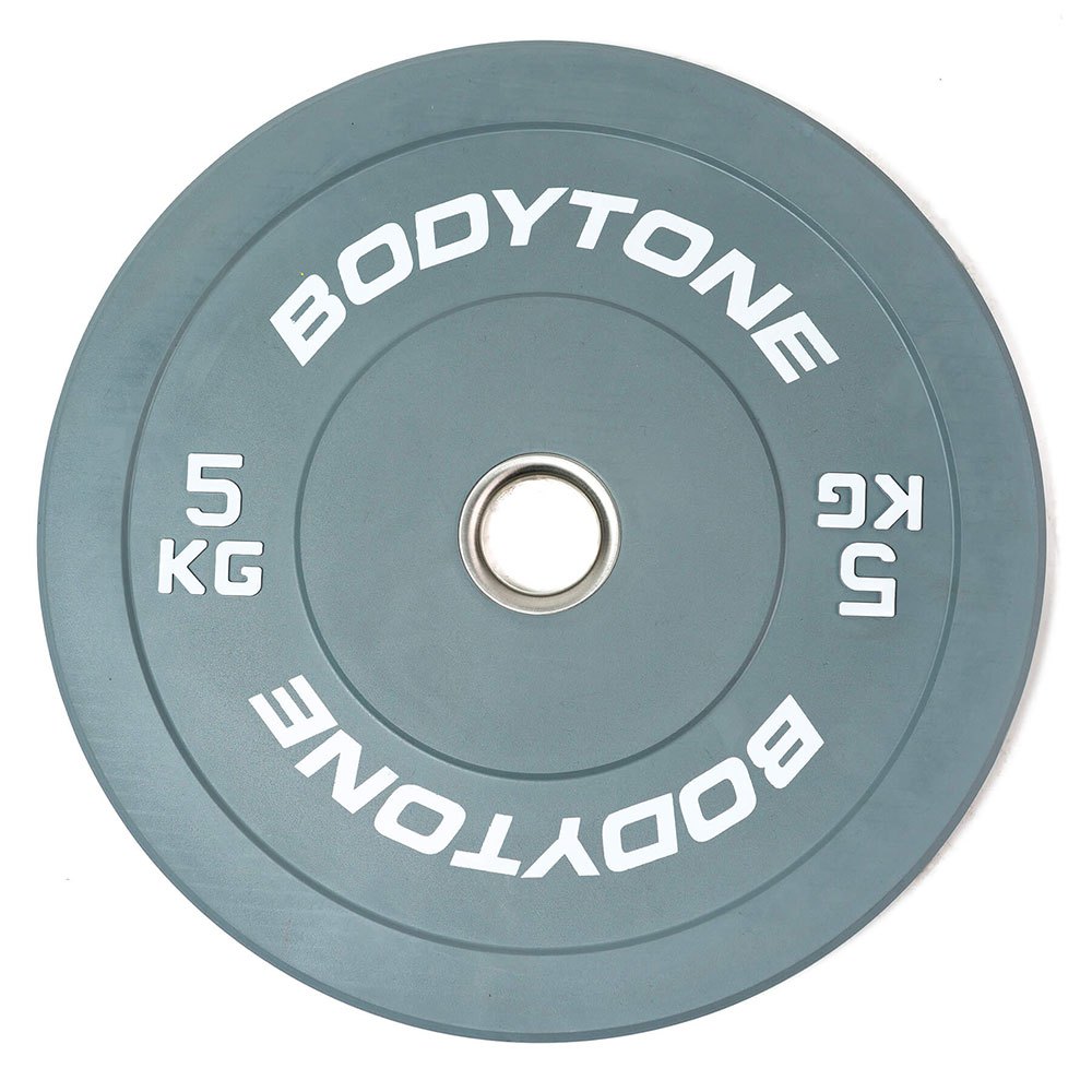 Bodytone Rubber Bumper Plate 5kg Silber 5 kg von Bodytone