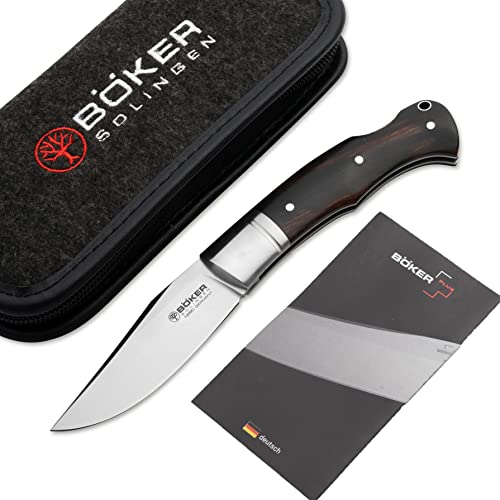 BÖKER SOLINGEN® Boxer Wüsteneisenholz - Outdoor & Jagd-Messer für Damen & Herren - Taschenmesser mit Holzgriff - Klappmesser in edler Geschenk-Box von Böker Plus