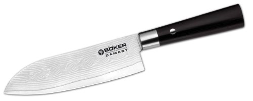 BÖKER 130417DAM Messer Damast Black Santoku, Kunststoff, Schwarz von Böker