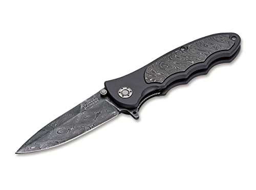 Böker Manufaktur Solingen Leopard-Damast III Collection Taschenmesser, 22.5, Schwarz von Böker