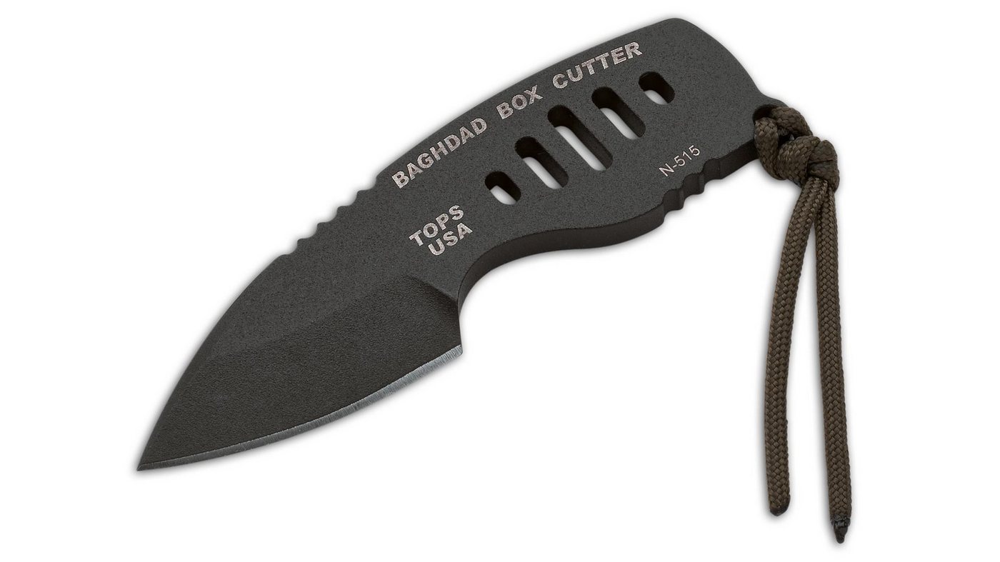 Böker Survival Knife Box Cutter, feststehendes Messer aus Kohlenstoffstahl, (1 St), Scheide inklusive von Böker