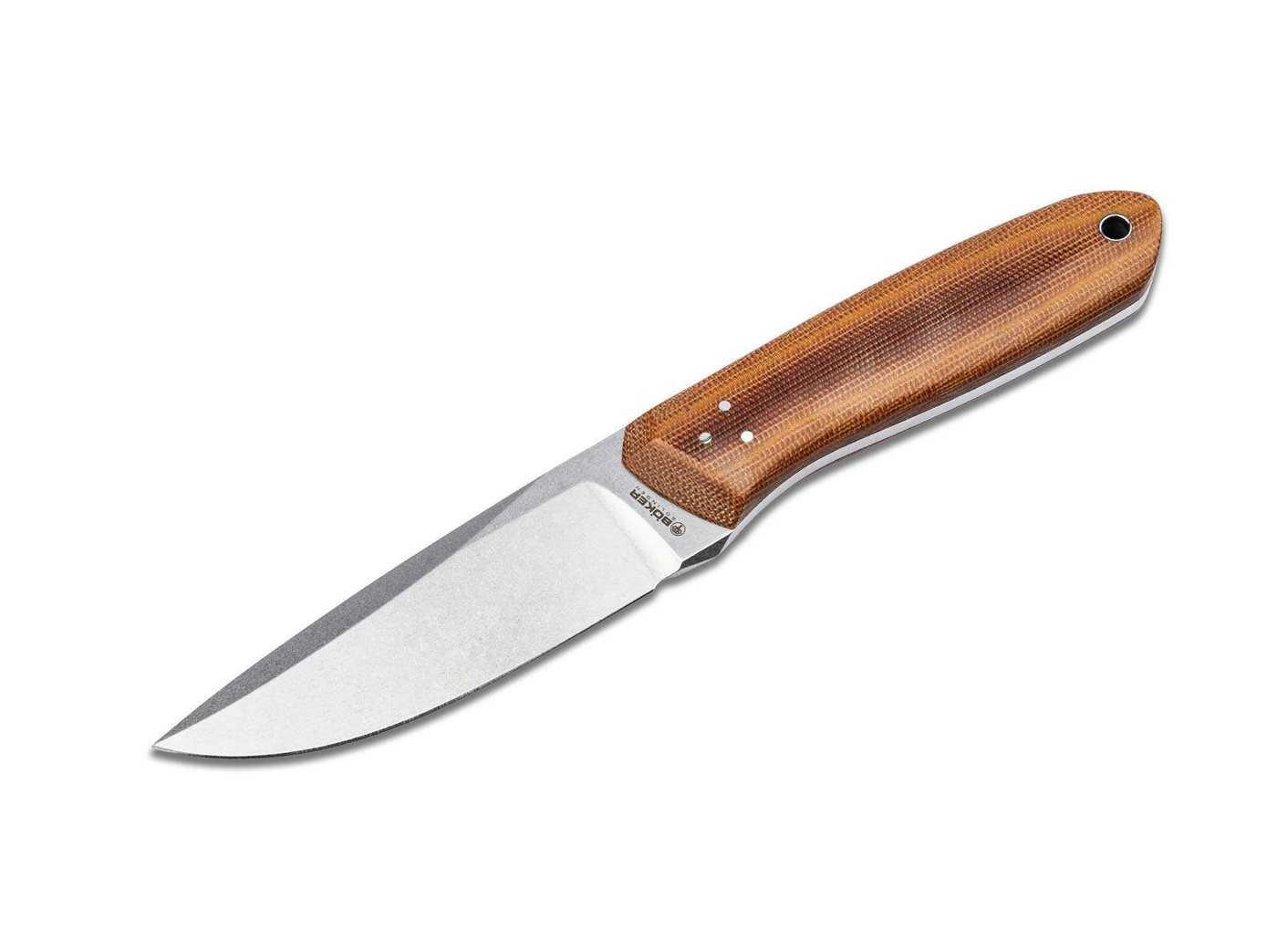 Böker Survival Knife TNT Micarta Braun Fahrtenmesser mit Lederscheide von Böker