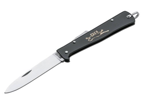 Otter 01OT002 Mercator-Messer aus Stahl in der Farbe Schwarz - Klinge 19,50 cm von Böker