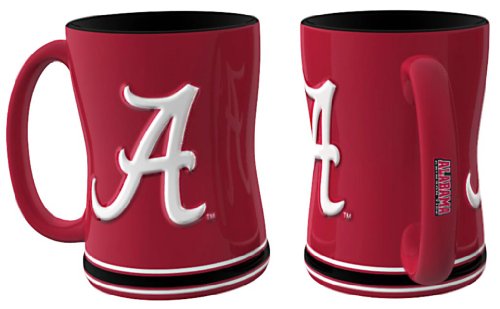 Boelter Brands NCAA Alabama Crimson Tide Unisex 400 ml Sculpted Reliefcoffee Mug Red 14oz von Boelter Brands
