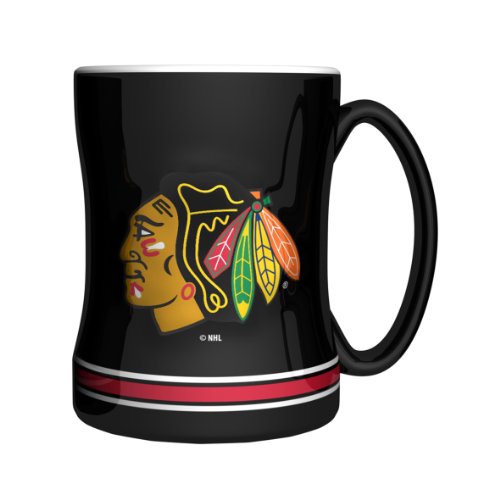 Boelter Brands NHL Chicago Blackhawks Sculpted Relief Mug, 14-Ounce von Boelter Brands