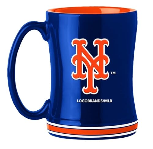 MLB New York Mets Tasse mit Relief, 400 ml von Boelter Brands