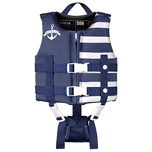 Kleinkind Schwimmjacke, Floaties für Kleinkinder, Floating Badeanzug Badebekleidung mit verstellbarem für Unisex-Kinder tiefes Blau S von Boglia