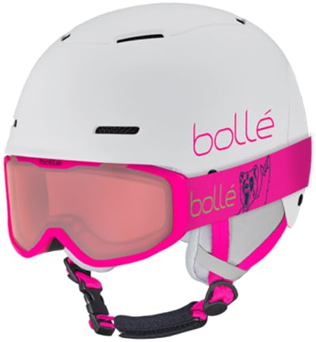 bollé Bolle Combo B-Fun JR + Rocket Helm 2024 White pink Matte/pink Bear Matte/Vermillon, XS/S von bollé