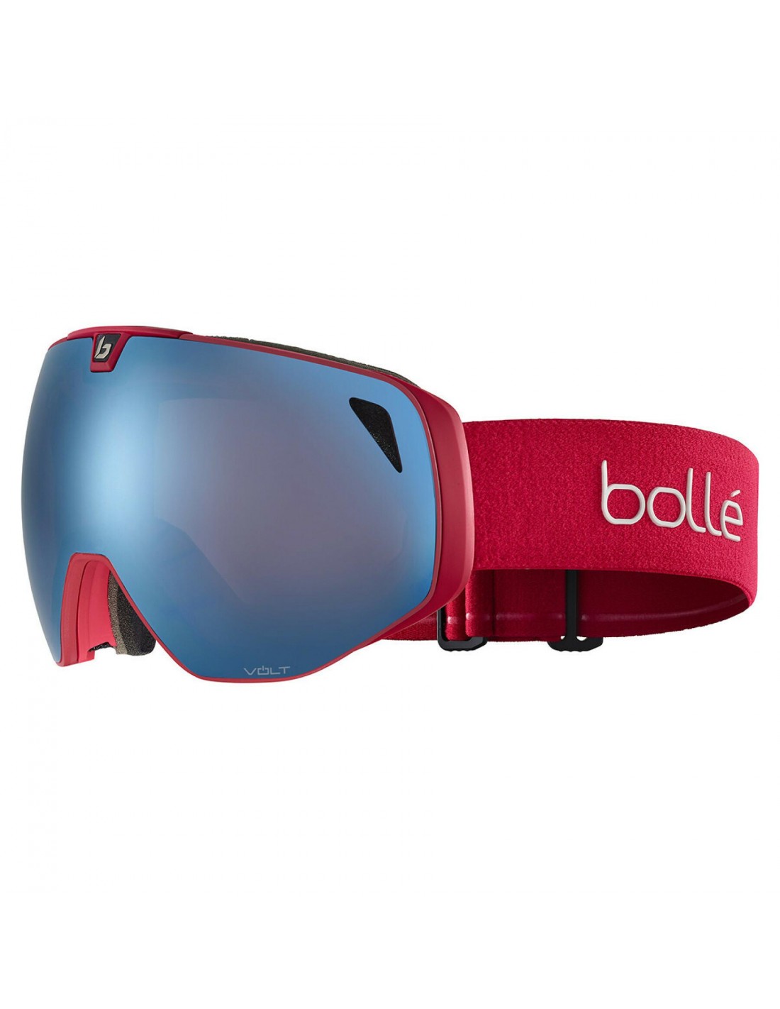 Bolle Skibrille Torus Neo, carmine red matte, volt ice blue cat. S3 von Bolle