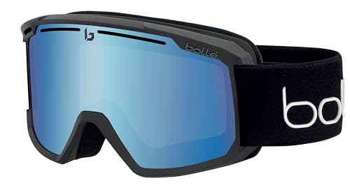 bollé - MADDOX Black Corp Matte - Light Vermillon Blue Kat 1, Skibrille, Medium, Unisex Erwachsene von bollé