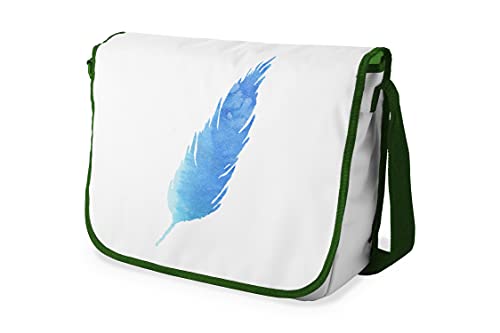 Le Jardin du Lin Digital Bedruckte Messenger Schultaschen mit Khaki Riemen für Mädchen und Jungen, Zurück zur Schule, Kuriertaschen für Schüler, Umhängetaschen, Größe: 29x36 Cm von Le Jardin du Lin
