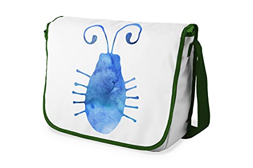 Le Jardin du Lin Digital Bedruckte Messenger Schultaschen mit Khaki Riemen für Mädchen und Jungen, Zurück zur Schule, Kuriertaschen für Schüler, Umhängetaschen, Größe: 29x36 Cm von Le Jardin du Lin