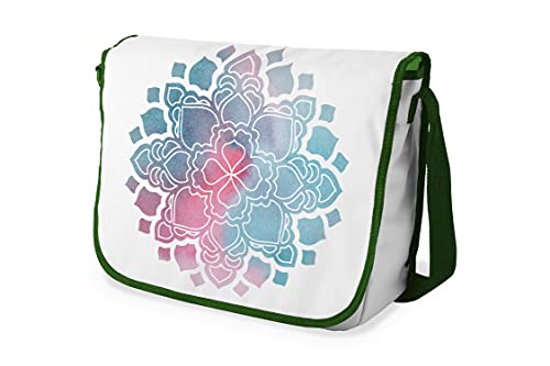 Le Jardin du Lin Digital Bedruckte Messenger Schultaschen mit Khaki Riemen für Mädchen und Jungen, Zurück zur Schule, Kuriertaschen für Schüler, Umhängetaschen, Größe: 29x36 Cm von Le Jardin du Lin