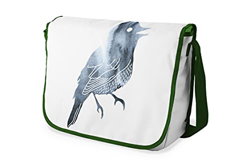 Le Jardin du Lin Digital Bedruckte Messenger Schultaschen mit Khaki Riemen für Mädchen und Jungen, Zurück zur Schule, Kuriertaschen für Schüler, Umhängetaschen, Größe: 29x36 Cm von Le Jardin du Lin