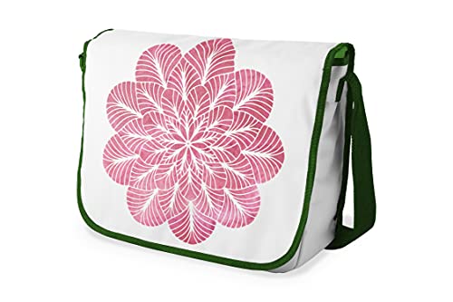 Le Jardin du Lin Digital Bedruckte Messenger Schultaschen mit Khaki Riemen für Mädchen und Jungen, Zurück zur Schule, Kuriertaschen für Schüler, Umhängetaschen, Größe: 29x36 Cm von Le Jardin du Lin