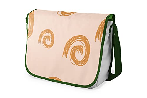 Bonamaison Digital Bedruckte Messenger Schultaschen mit Khaki Riemen für Mädchen und Jungen, Zurück zur Schule, Kuriertaschen für Schüler, Umhängetaschen, Größe: 29x36 cm von Bonamaison
