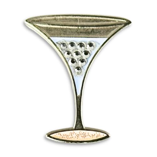 Bonjoc Premium Crystal Golfballmarker mit magnetischem Hutclip (Martini-Glas) | perfektes Golf-Zubehör, Golf-Geschenk und Golfgeschenk für Männer und Frauen mit Add-ons erhältlich von Bonjoc