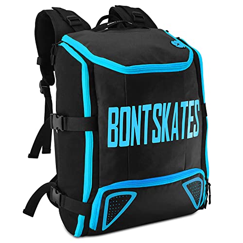 Bont Skates – Multi Sport Skate Rucksack Reisetasche – Inline Ice Roller Speed Skating (Schwarz Gamma Blue) von Bont