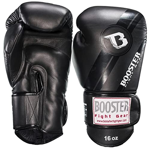 Booster BGL-1 V3 Boxhandschuhe Black / Black Foil Leder, Unzen:16 oz von Booster Fightgear