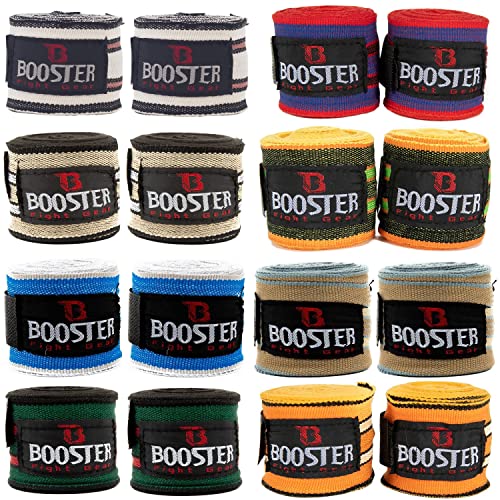 Booster Handbandagen Retro 4,60m - Teilelastische Boxbandagen für MMA Boxen Muay Thai Sparring - Daumenschlaufe und Klettverschluss im Retro Stil (Retro 2) von Booster Fightgear
