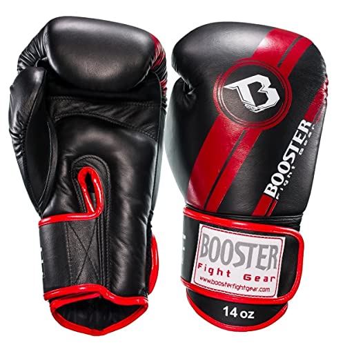 Booster BGL-1 V3 Boxhandschuhe Black / Red Foil Leder, Unzen:12 oz von Booster