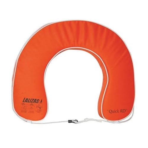 Bootskiste Rettungsring/Hufeisenrettungsring mit Rundumleine in orange von Bootskiste
