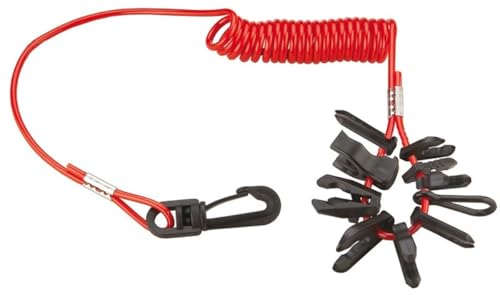 Bootskiste Spiralkabel mit Schlüssel für Notstop/Quickstop Suzuki, Tohatsu, Honda, OMC, Johnson, Evinrude, Yamaha, Kawasaki von Bootskiste