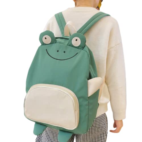 Bopchk Damentaschen Niedliche Schulrucksäcke Anime Für Teenager Mädchen Schultasche Tier Student Rucksack Bookbag Kawaii,Green von Bopchk