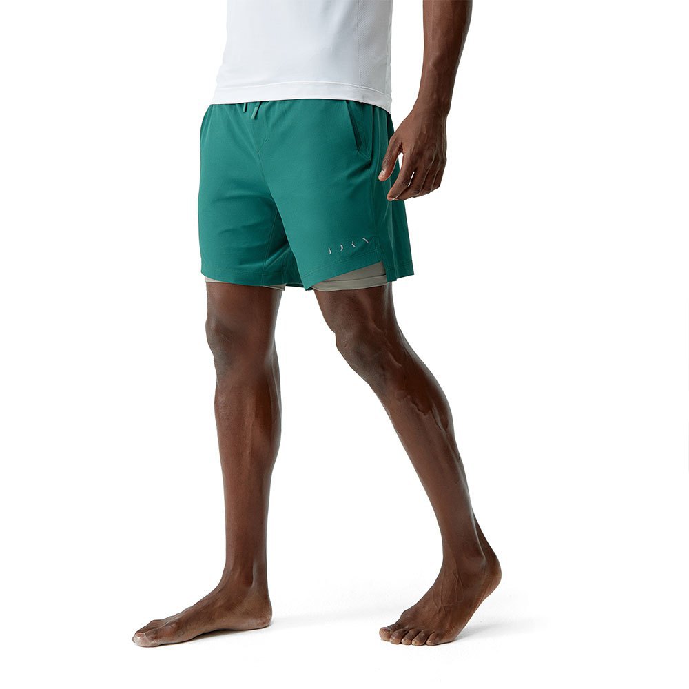 Born Living Yoga Natron Shorts 2 In 1 Grün XL Mann von Born Living Yoga