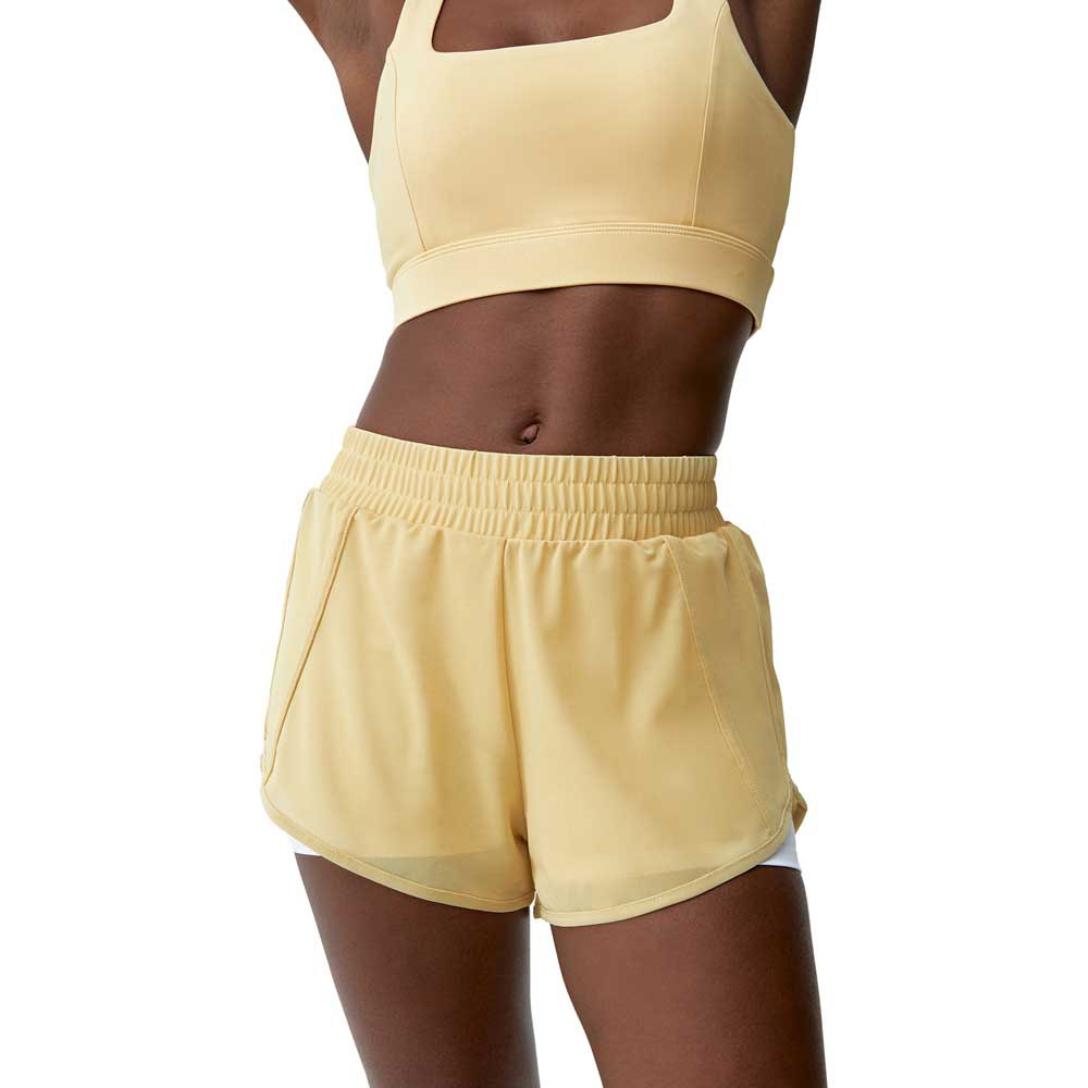 Born Living Yoga Padma 2.0 Shorts 2 In 1 Gelb L Frau von Born Living Yoga
