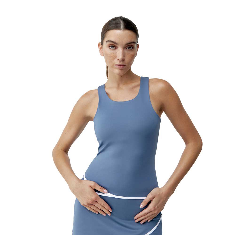 Born Living Yoga Smash Built-in Bra Medium-high Support Sleeveless T-shirt Blau L Frau von Born Living Yoga