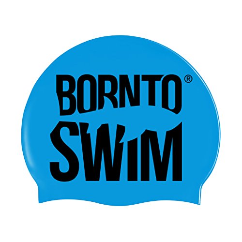 BornToSwim Unisex badmuts Schwimmkappe, Blau/Schwarz, OSFA EU von BornToSwim