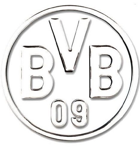 Autoaufkleber 3D silber Borussia Dortmund BVB 09 Aufkleber / Sticker / Gesichtaufkleber etiqueta engomada / autocollant von Borussia Dortmund