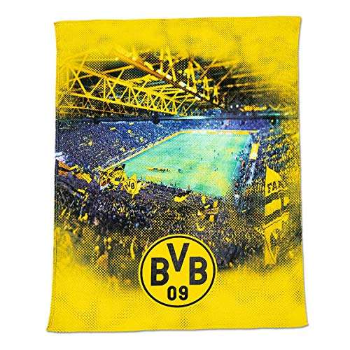 BVB Dortmund Fleecedecke mit Stadionprint (one Size, Multi) von Borussia Dortmund