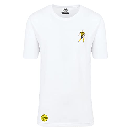 Borussia Dortmund Unisex Bvb T-shirt Schlotterbeck Comic T Shirt, Weiß, 116 EU von Borussia Dortmund