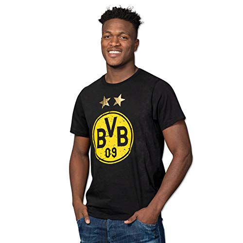Borussia Dortmund, BVB-T-Shirt mit Logo, Schwarz, L von Borussia Dortmund