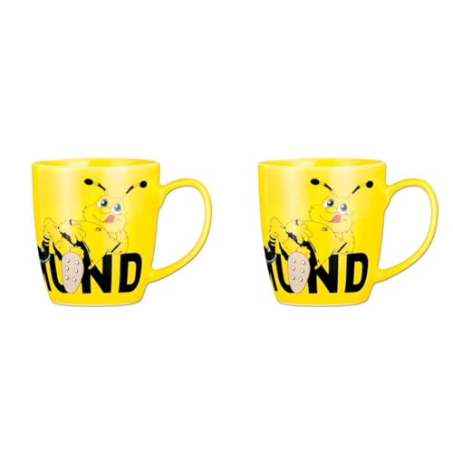 Borussia Dortmund, Keramik, BVB-EMMA-Tasse (Packung mit 2) von Borussia Dortmund