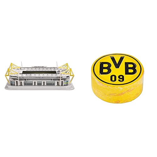 Borussia Dortmund BVB-3D-Stadionpuzzle & BVB-Zauberhandtuch (60 x 30 cm), Schwarz/gelb von Borussia Dortmund