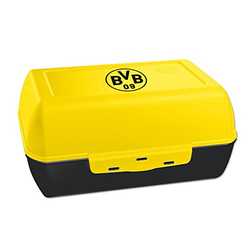 Borussia Dortmund BVB-Brotdose mit Logo (17x12x6cm), Schwarz/gelb von Borussia Dortmund