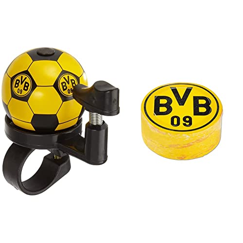 Borussia Dortmund BVB-Fahrradklingel & BVB-Zauberhandtuch (60 x 30 cm), Schwarz/gelb von Borussia Dortmund