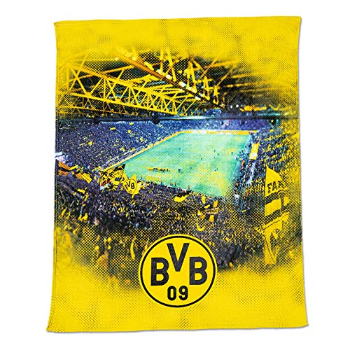 Borussia Dortmund BVB-Fleecedecke mit Stadionprint, 150x200cm von Borussia Dortmund