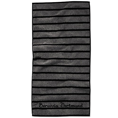 Borussia Dortmund Unisex Bvb-håndklæde sort grå Handtuch, Grau / Schwarz, 100 x 50 1 cm EU von Borussia Dortmund