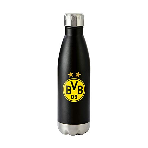 Borussia Dortmund BVB-Isolierflasche 0,5L, Edelstahl, spülmaschinenfest, Schwarz/Gelb von Borussia Dortmund