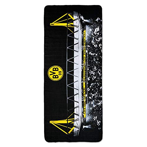 Borussia Dortmund Unisex bvb microvezel handdoek Handtuch, Baumwolle , Schwarz/Gelb, 75x180cm EU von Borussia Dortmund