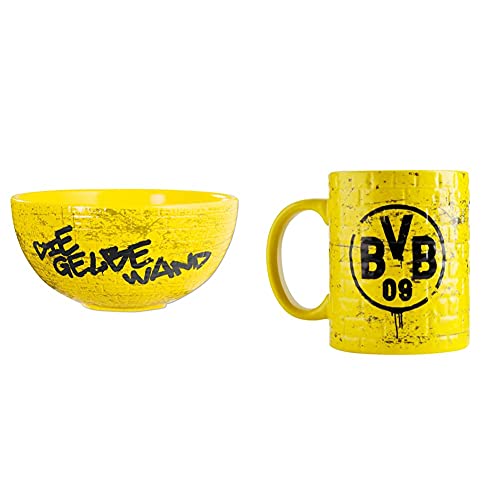 Borussia Dortmund BVB-Müslischale Gelbe Wand & BVB-Tasse Gelbe Wand, Gelb, 0 von Borussia Dortmund