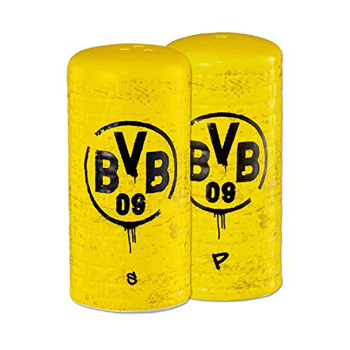 Borussia Dortmund, BVB-Salz- und Pfefferstreuer Gelbe Wand (2er-Set), gelb, schwarz, 0 von Borussia Dortmund