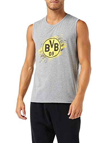 Borussia Dortmund BVB Tank Top Logo grau Gr.XL von Borussia Dortmund