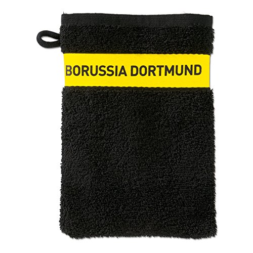 Borussia Dortmund BVB-Waschhandschuh (15x21cm), Schwarz/gelb von Borussia Dortmund