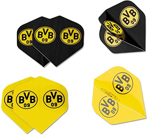 Borussia Dortmund Dartpfeil Flights - 6er Set - Dartflights + BVB 09 Aufkleber von Borussia Dortmund