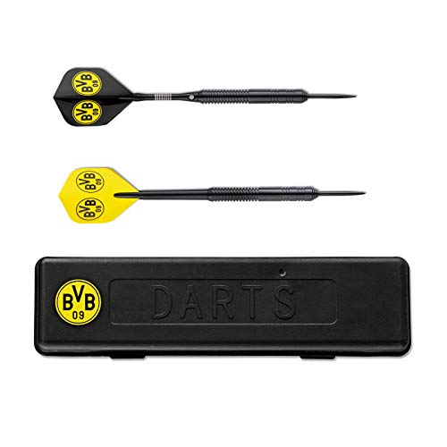 Borussia Dortmund Dartpfeile mit Aufbewahrungsbox (one size, schwarz/gelb) von Borussia Dortmund